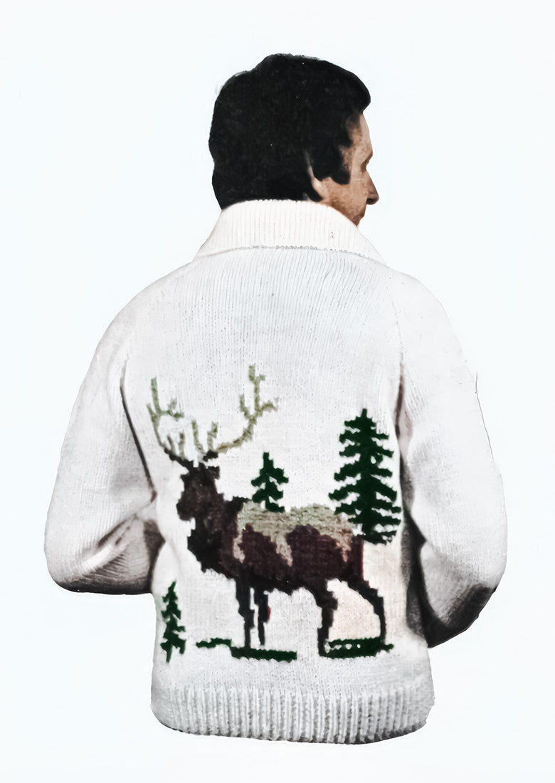 Modèle de cardigan d'élan pour homme ou femme