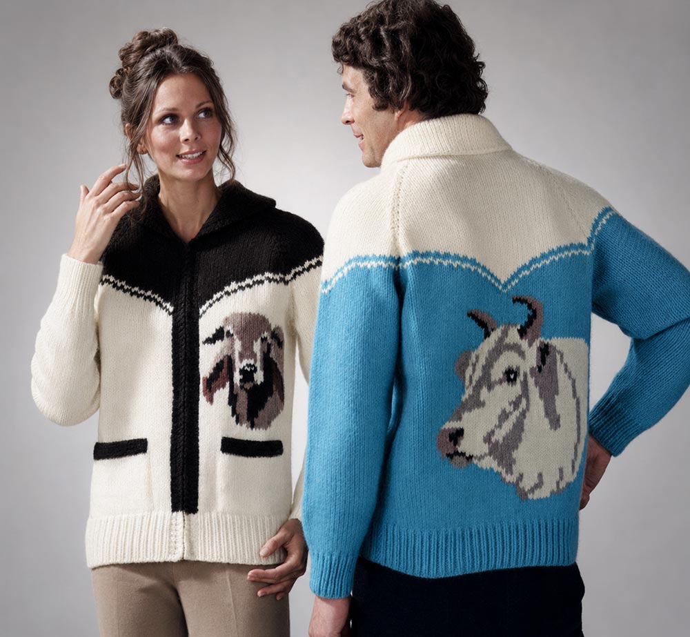 Modèle de cardigan Brahma ou Charolais pour dames ou jeunes