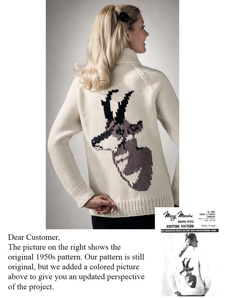 Ladies' or Youth's Antelope Cardigan Pattern