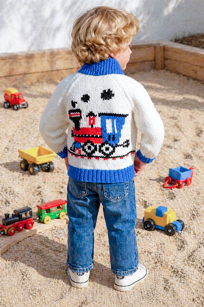 Kiddies' Train Cardigan Pattern