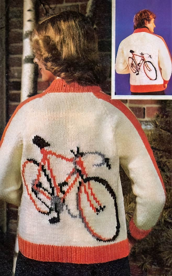 Children's Bicycle Cardigan Pattern