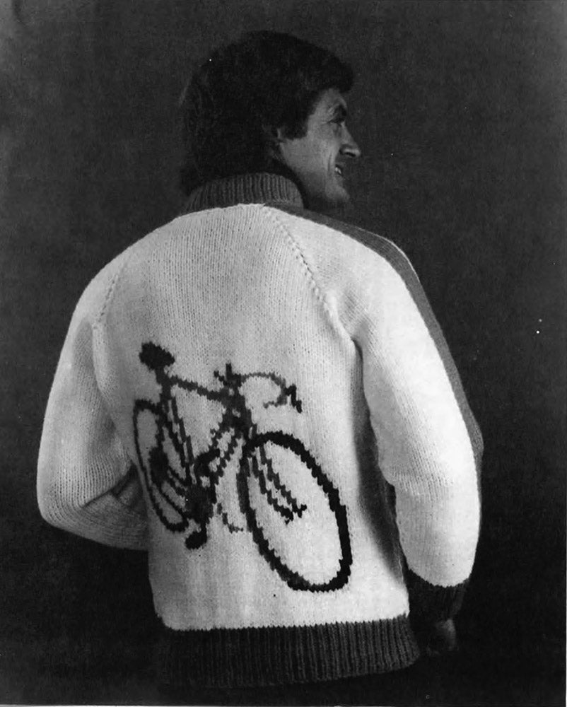 Men's or Ladies' Bicycle Cardigan Pattern