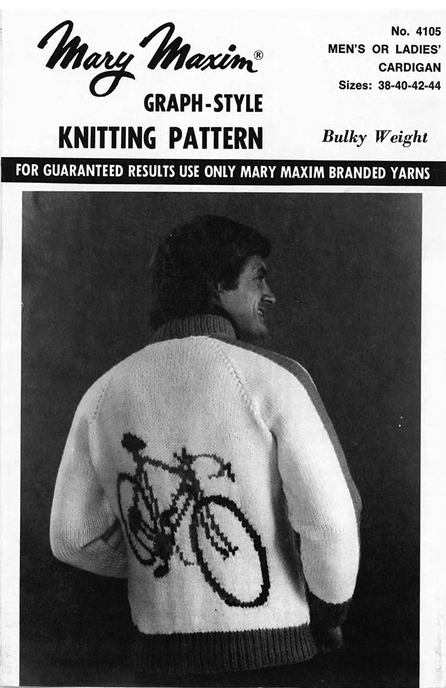 Men's or Ladies' Bicycle Cardigan Pattern