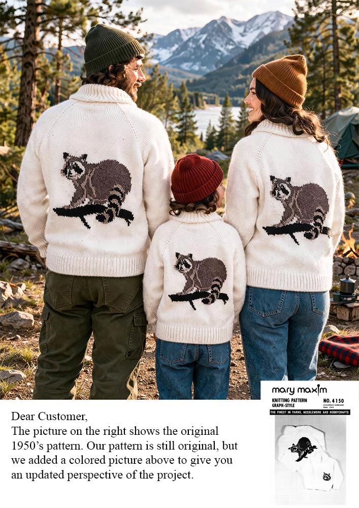 Child's Ricky Raccoon Cardigan Pattern