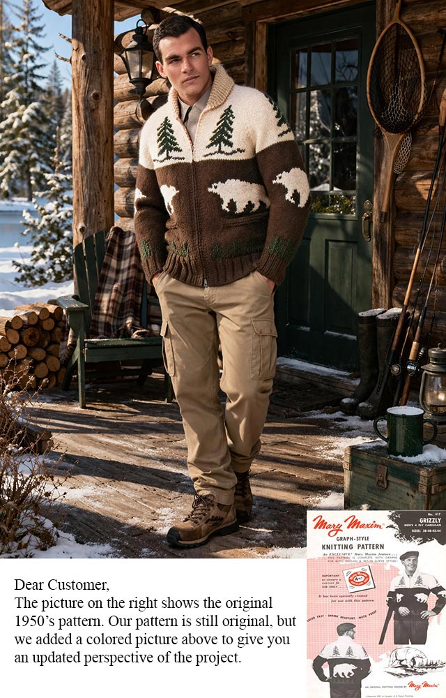 Grizzly Bear Cardigan Pattern