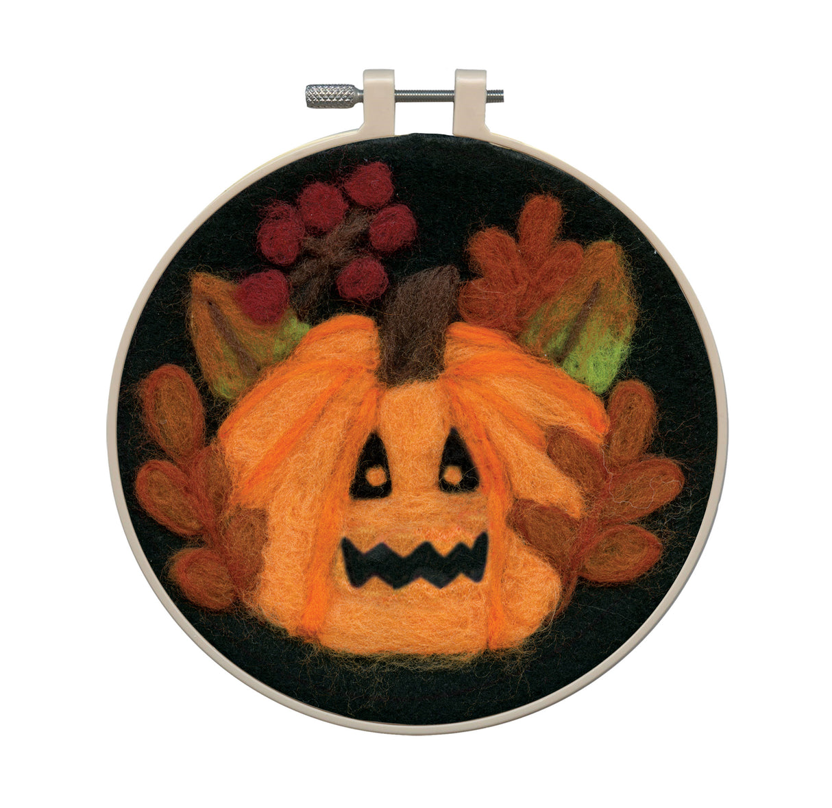 Pumpkin Needle Felting Hoop Kit