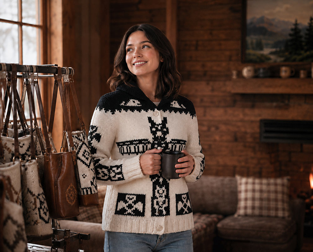 Modèle de cardigan totem