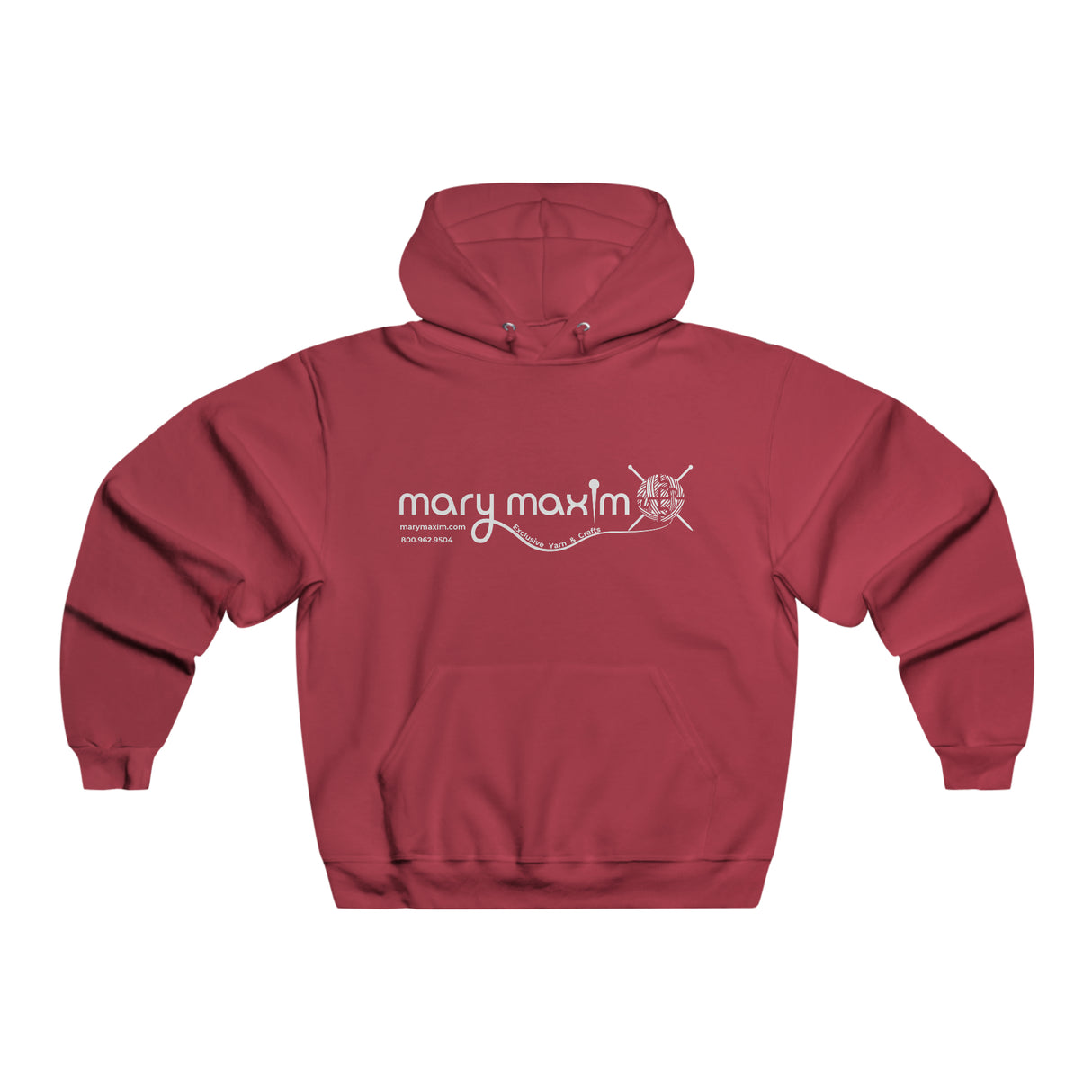 Mary Maxim Hoodie - White & Black Logo - Unisex