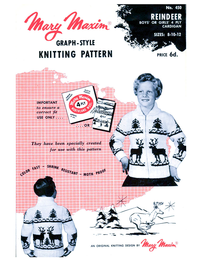 Patrón de cárdigan de reno