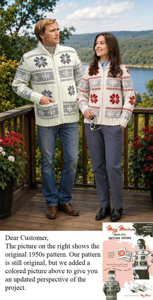 Modèle de cardigan flocon de neige