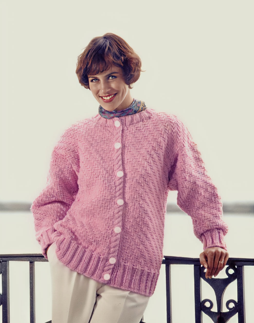 Modèle de cardigan texturé