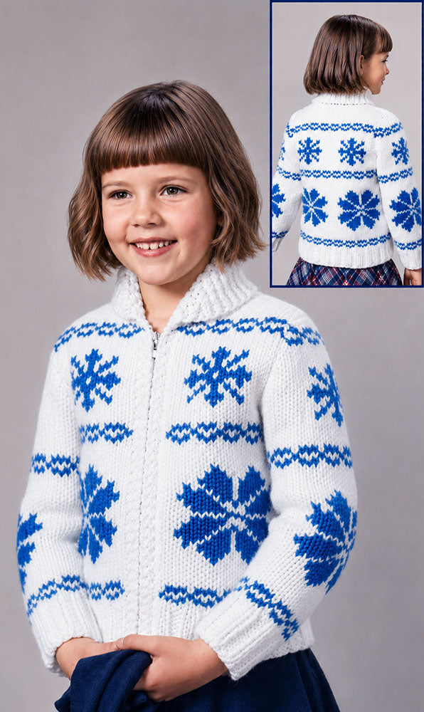 Children's Snowflake Cardigan Pattern