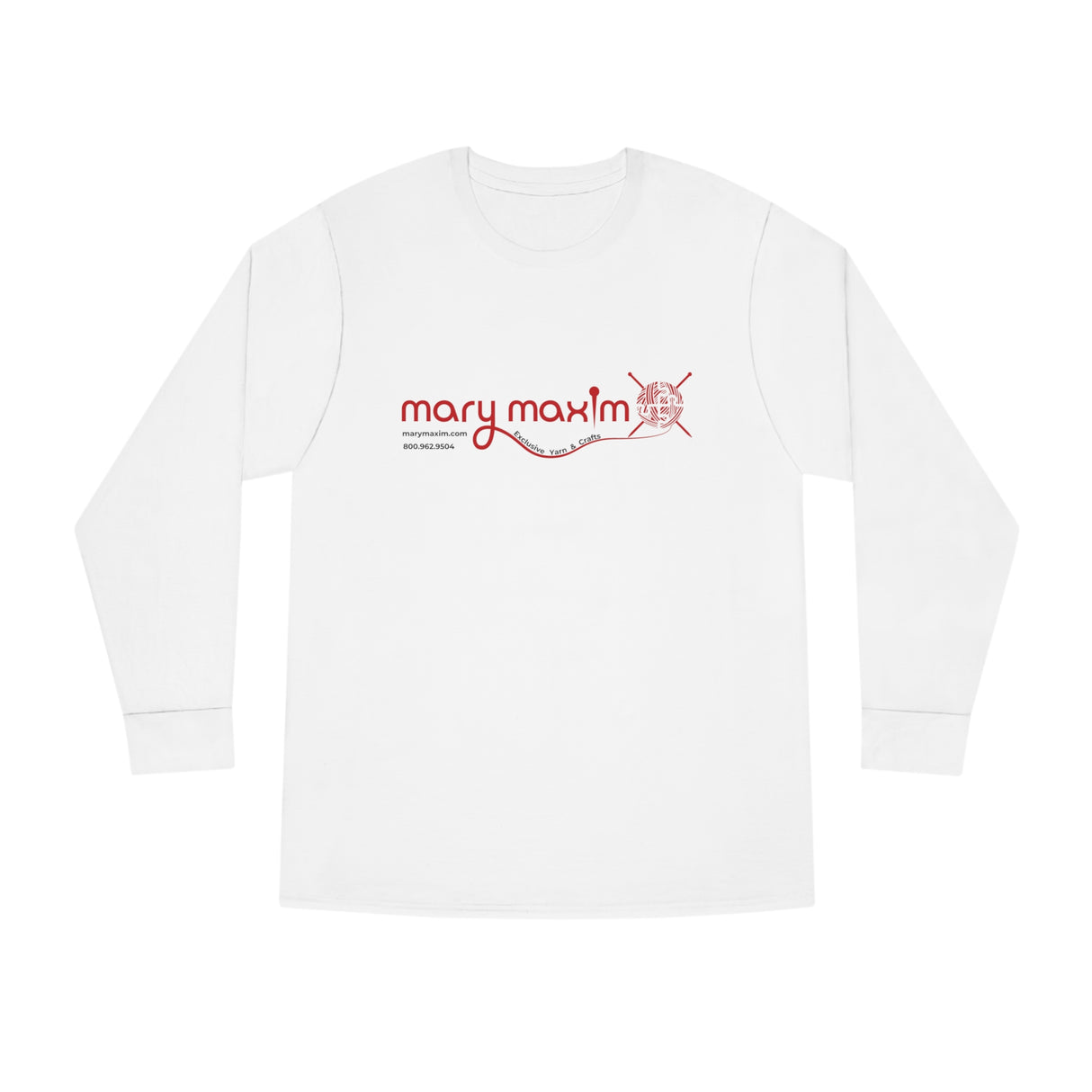 Mary Maxim Long Sleeve Tee - Red Logo - Unisex