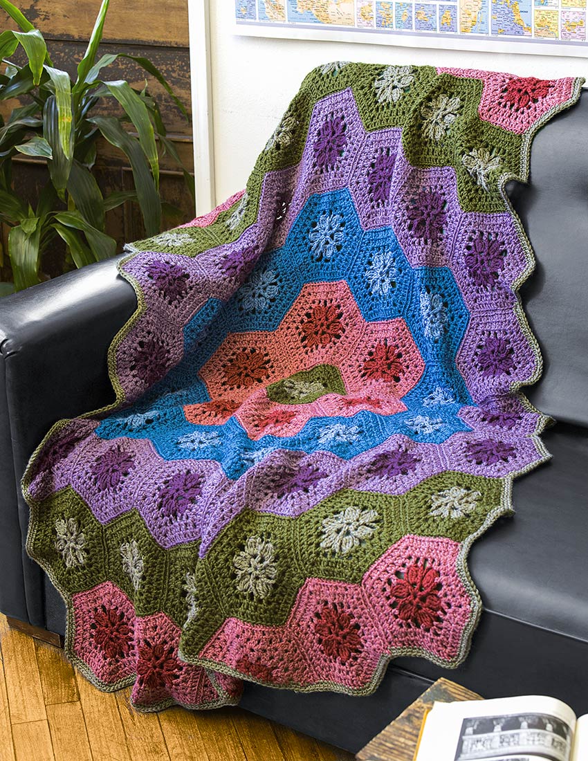 Patrón afgano hexagonal