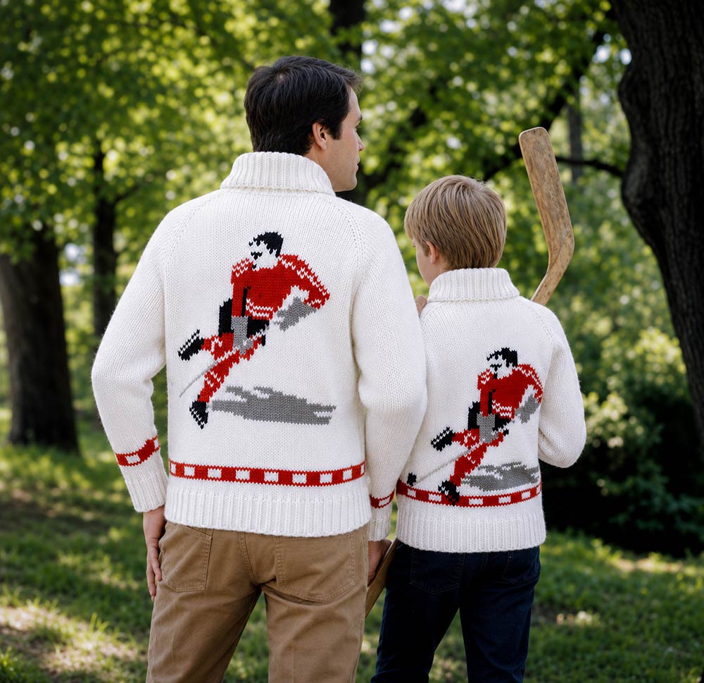Men's or Ladies' Hockey Cardigan Pattern