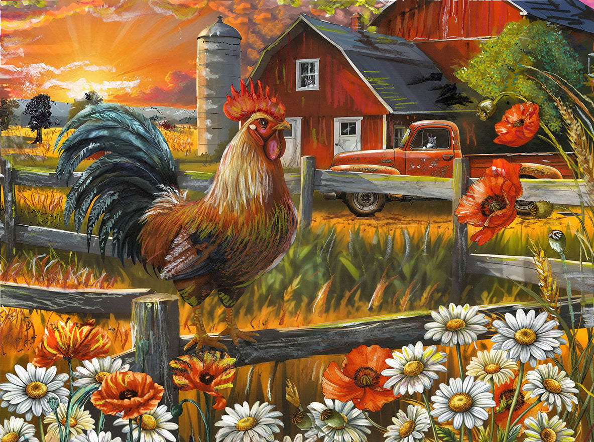 Sunrise on the Farm Jigsaw Puzzle
