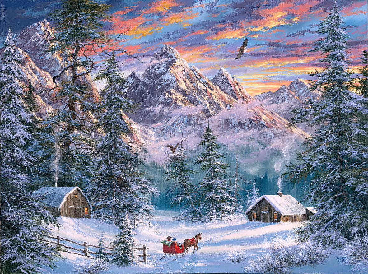 Christmas in the Mountains Jigsaw Puzzle