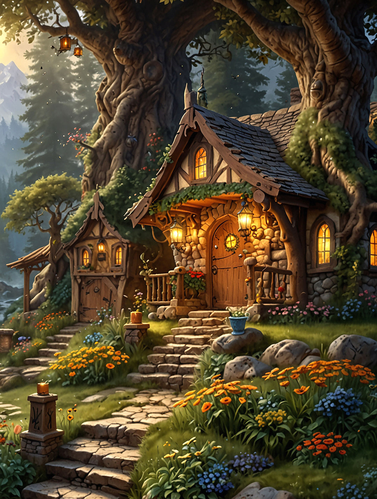 Forest Cottage Jigsaw Puzzle