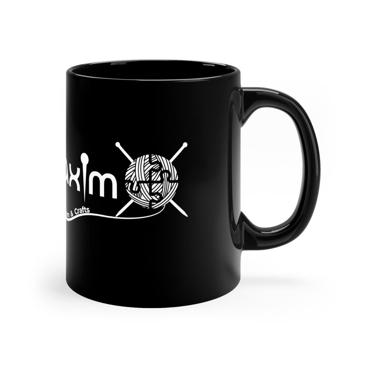 Mary Maxim Black Mug - 11oz