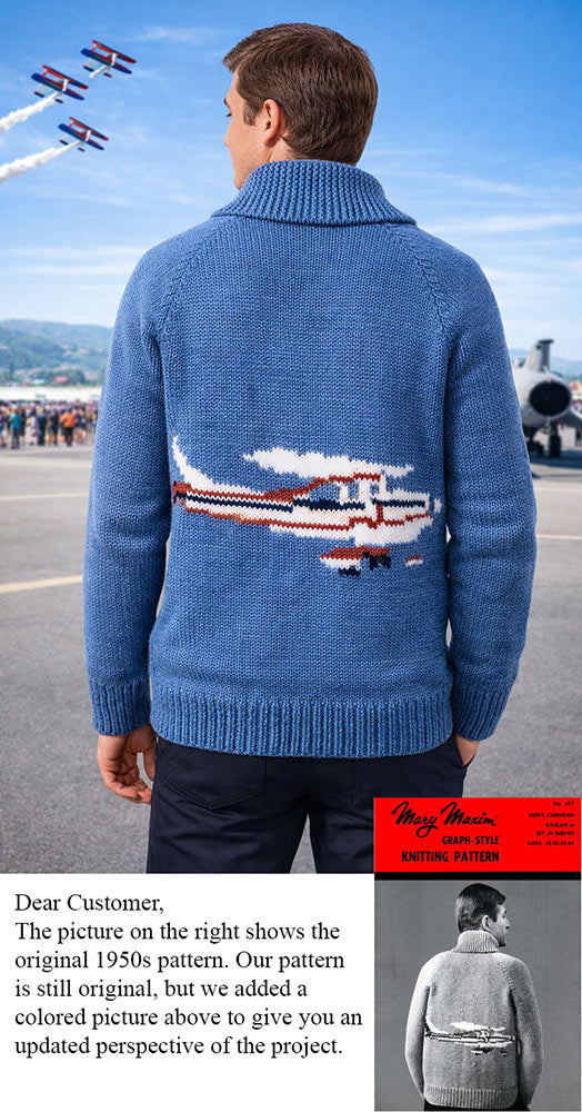 Patrón de cárdigan de avión