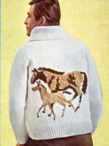 Ladies' or Youth Mare and Foal Cardigan Pattern
