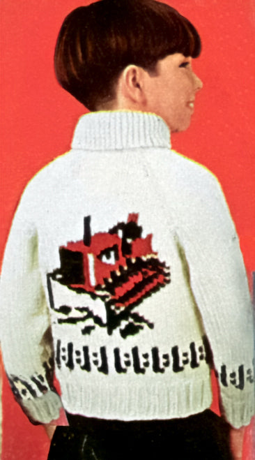 Patron de cardigan tracteur pour enfants