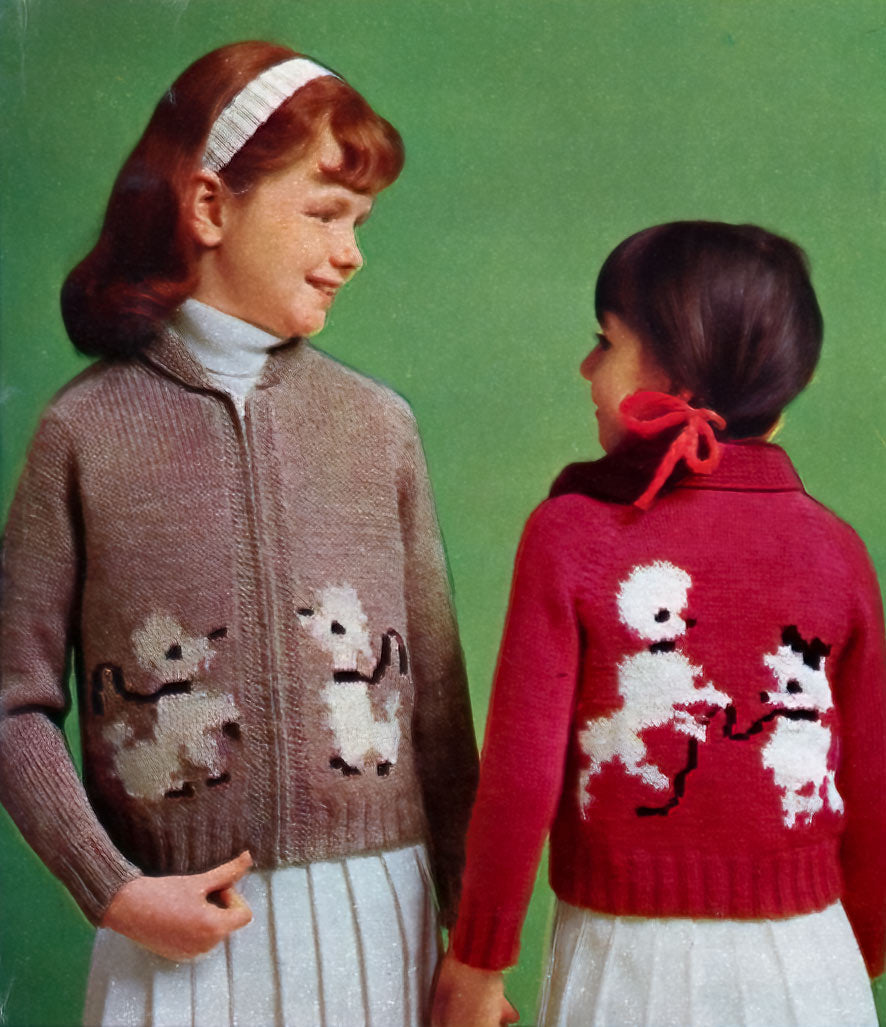 Children's Poodles Cardigan Pattern