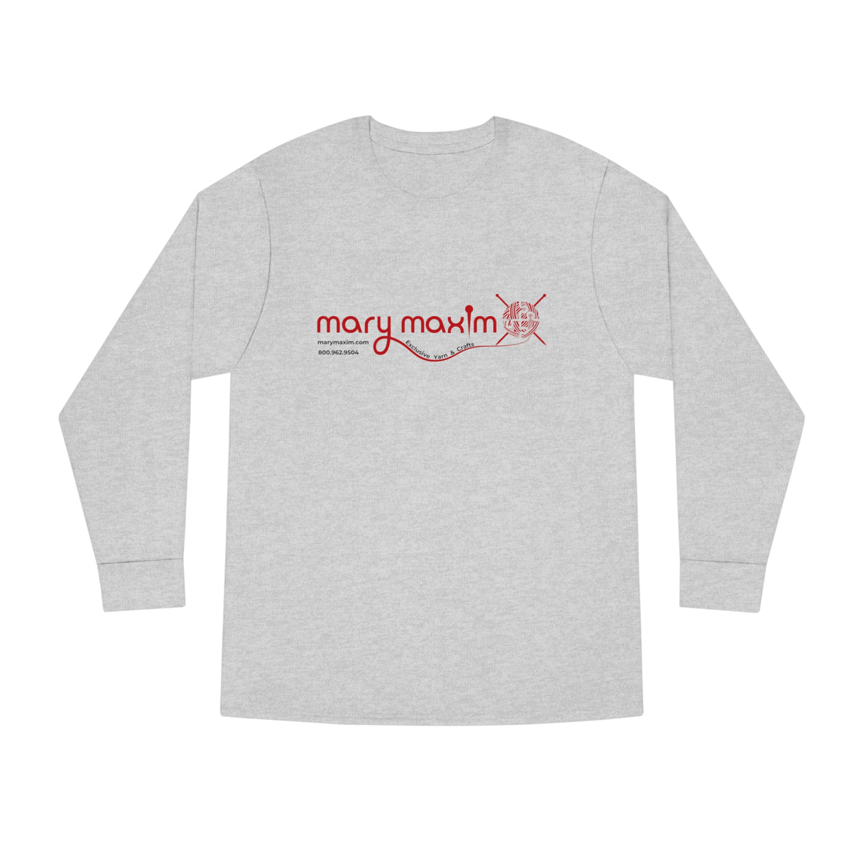 Mary Maxim Long Sleeve Tee - Red Logo - Unisex