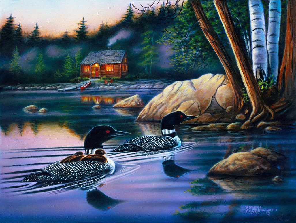 Backwater Loons Jigsaw Puzzle