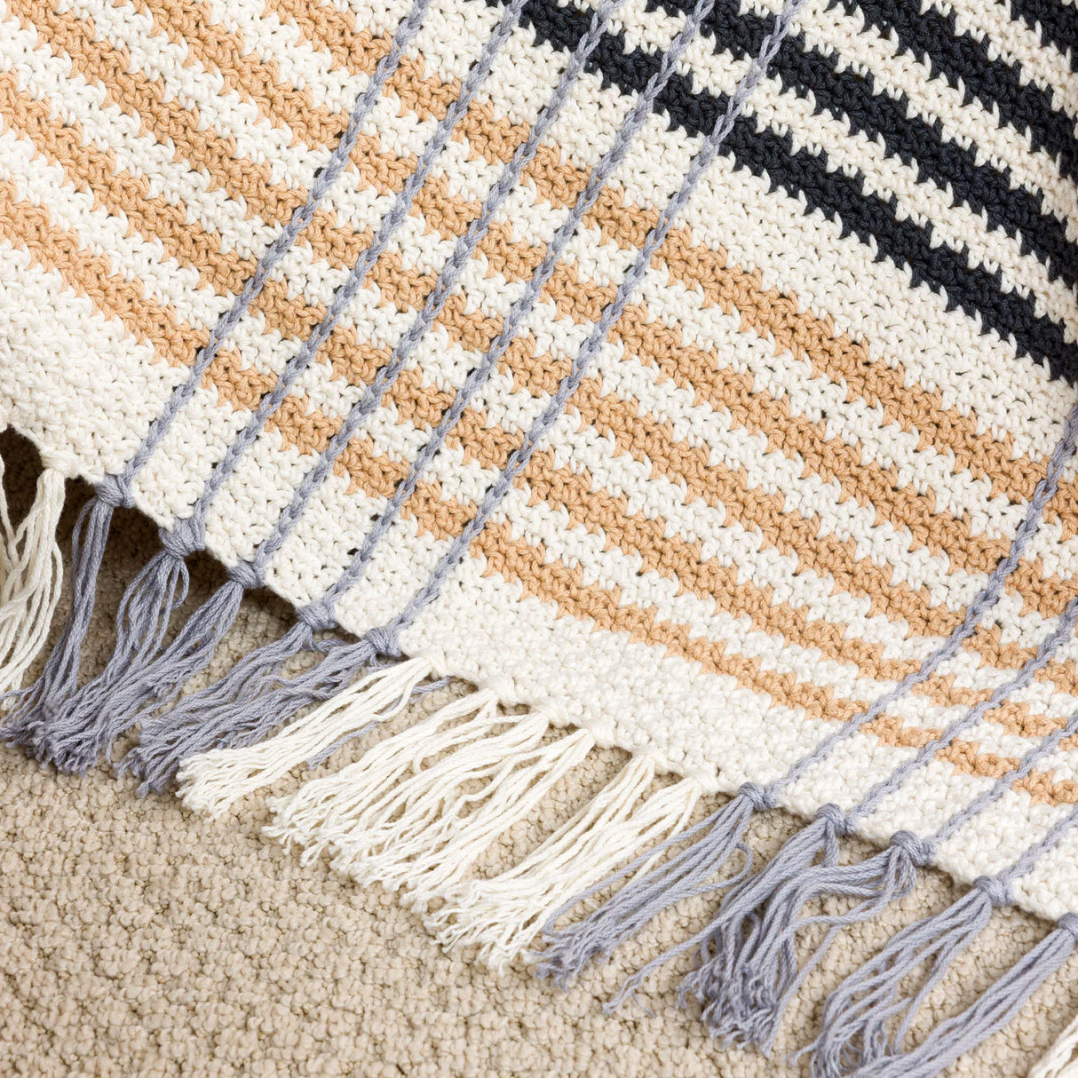 Free Plaid Crochet Throw Pattern