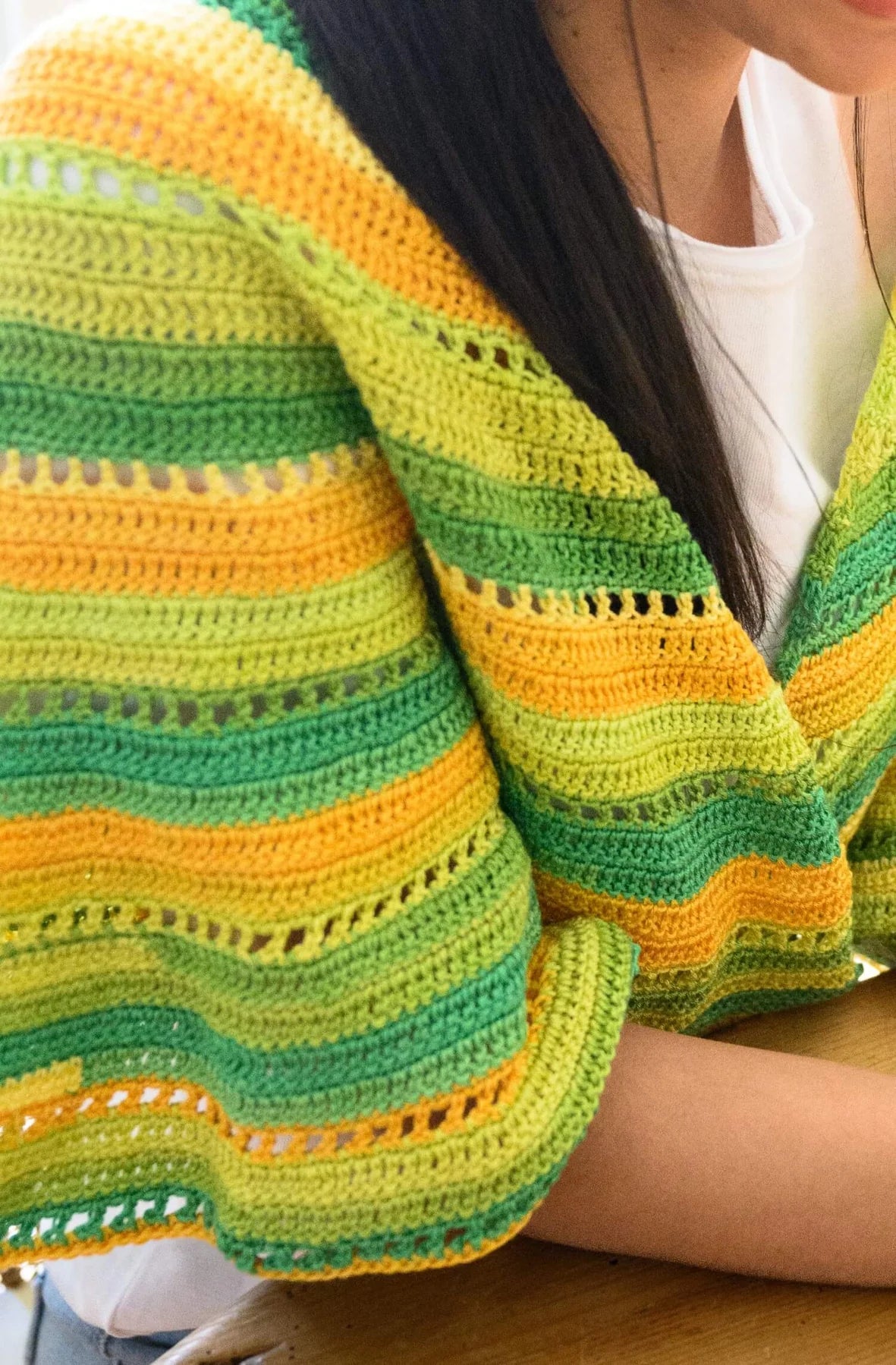 Free Crescent Eyelet Shawl