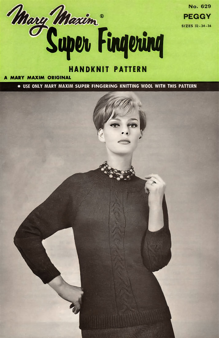 Patrón de suéter con cable Peggy