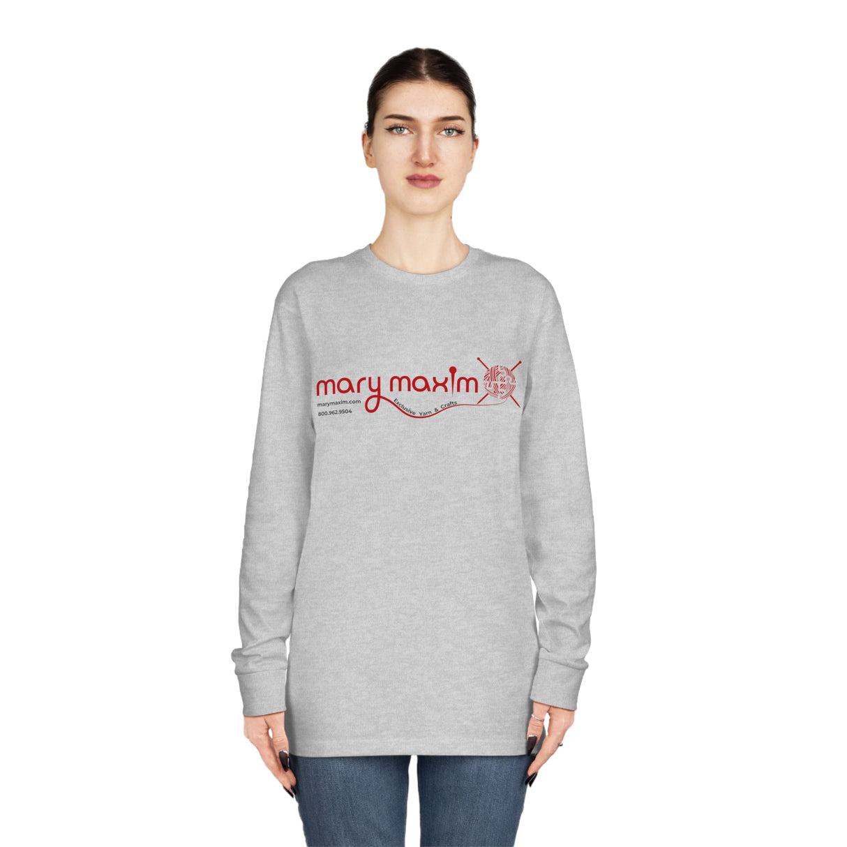 Mary Maxim Long Sleeve Tee - Red Logo - Unisex
