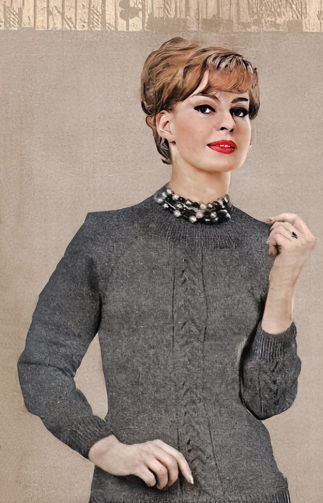 Patrón de suéter con cable Peggy