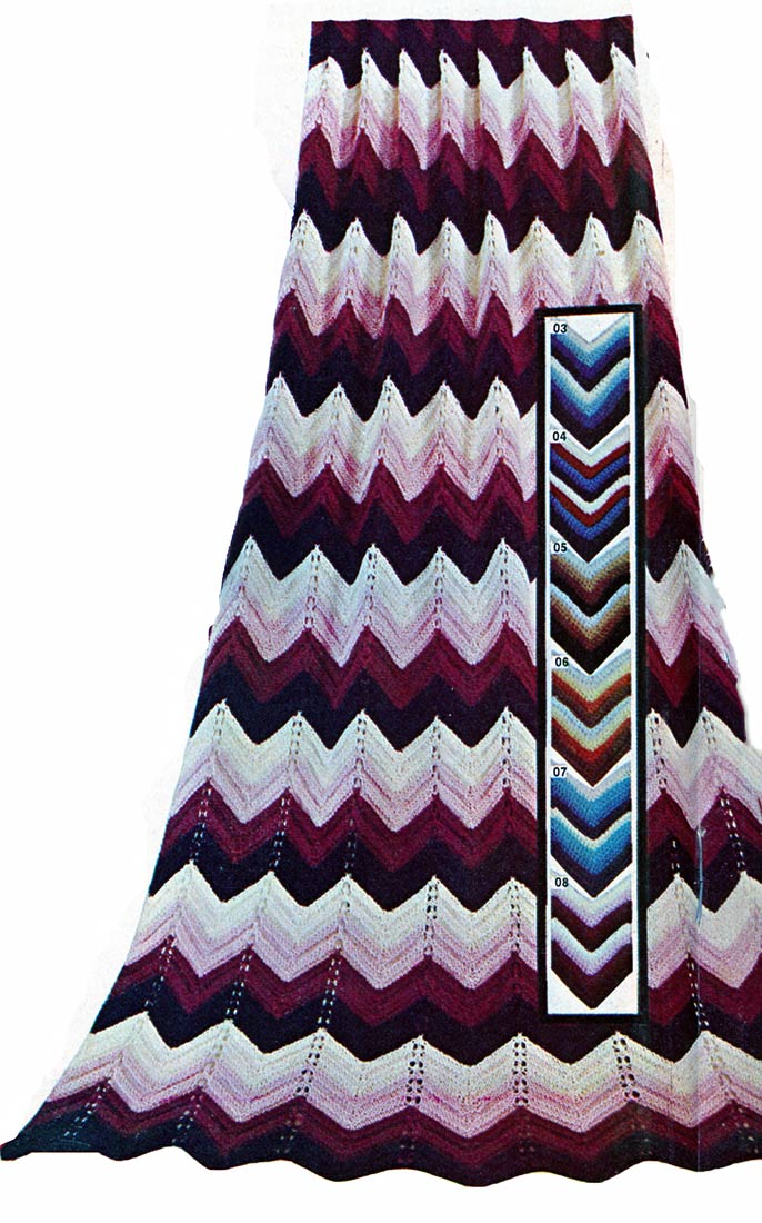 Knitted Ripple Afghan Pattern