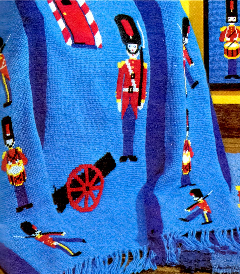 Patrón afgano de niño soldado de ganchillo