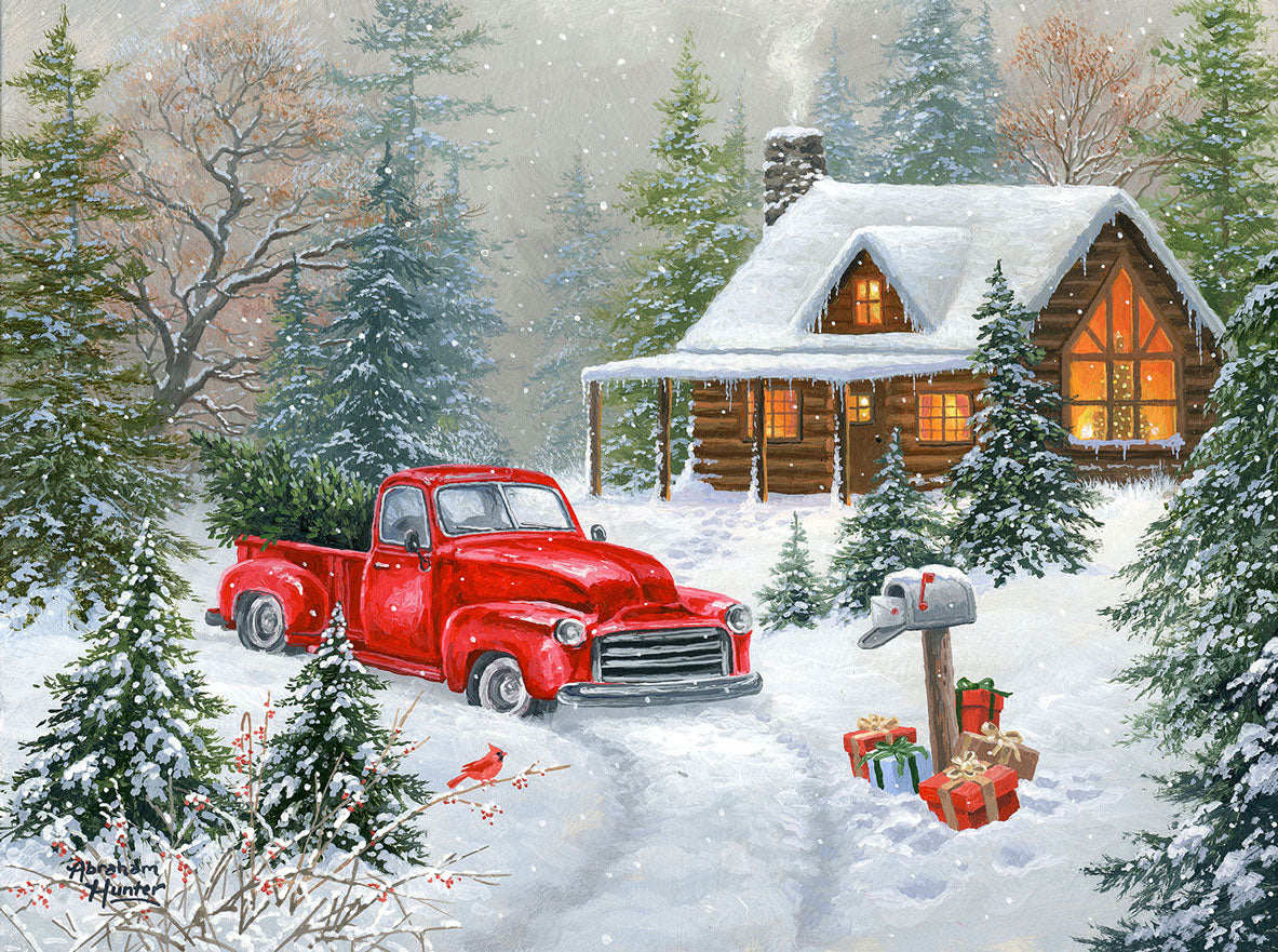 Christmas Tree Cabin Jigsaw Puzzle