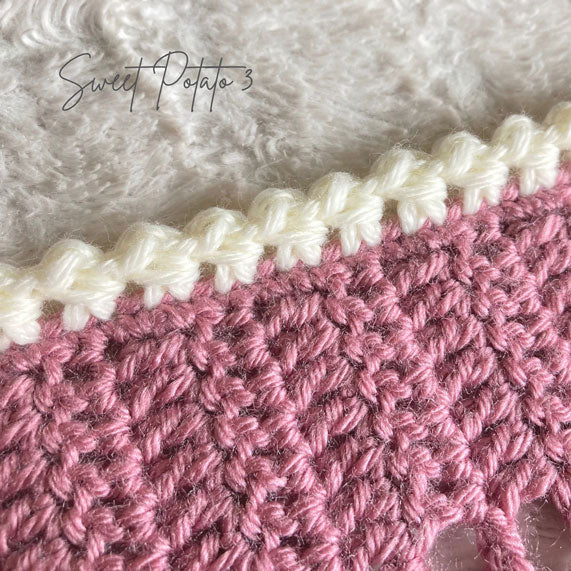 Diamond Drops Filet Baby Blanket