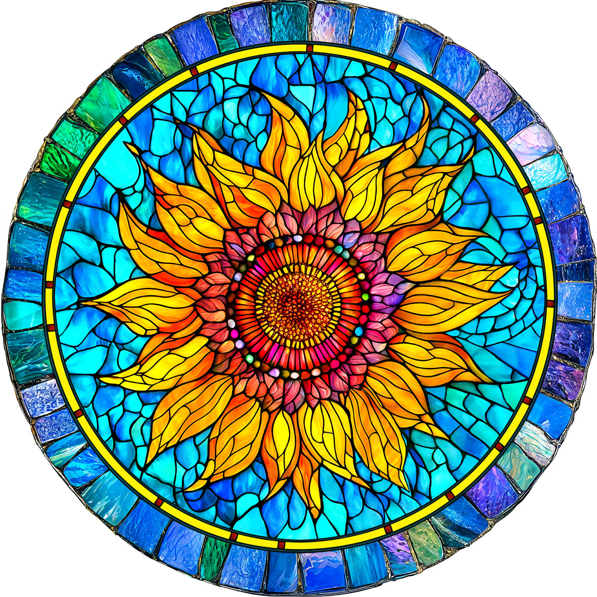 Sunflower Mandala Jigsaw Puzzle
