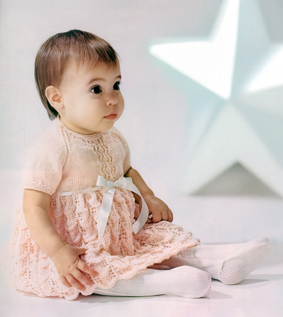 Patrón de vestido de bautizo y vestido de fiesta