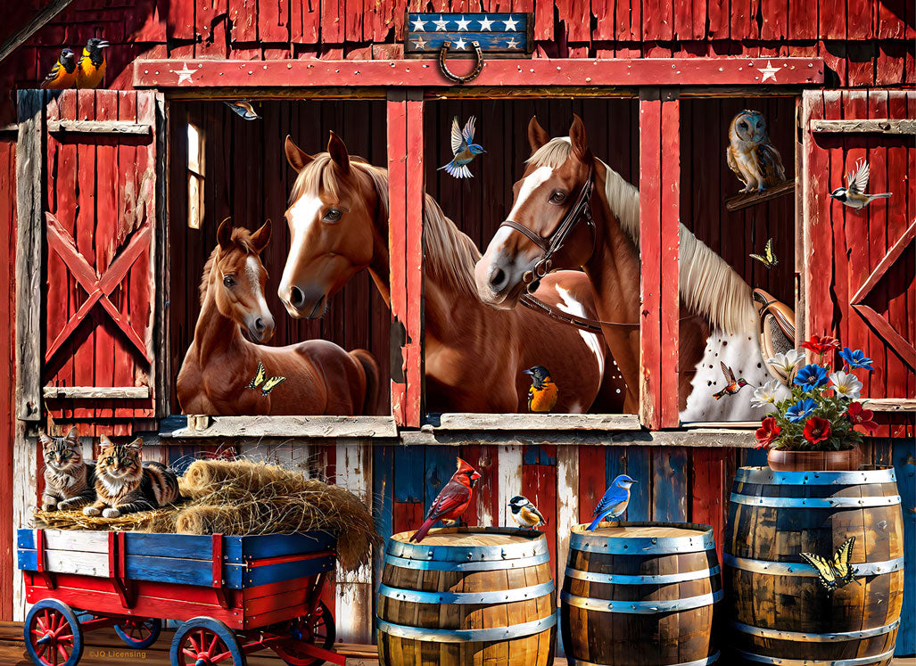 Horse Barn Jigsaw Puzzle