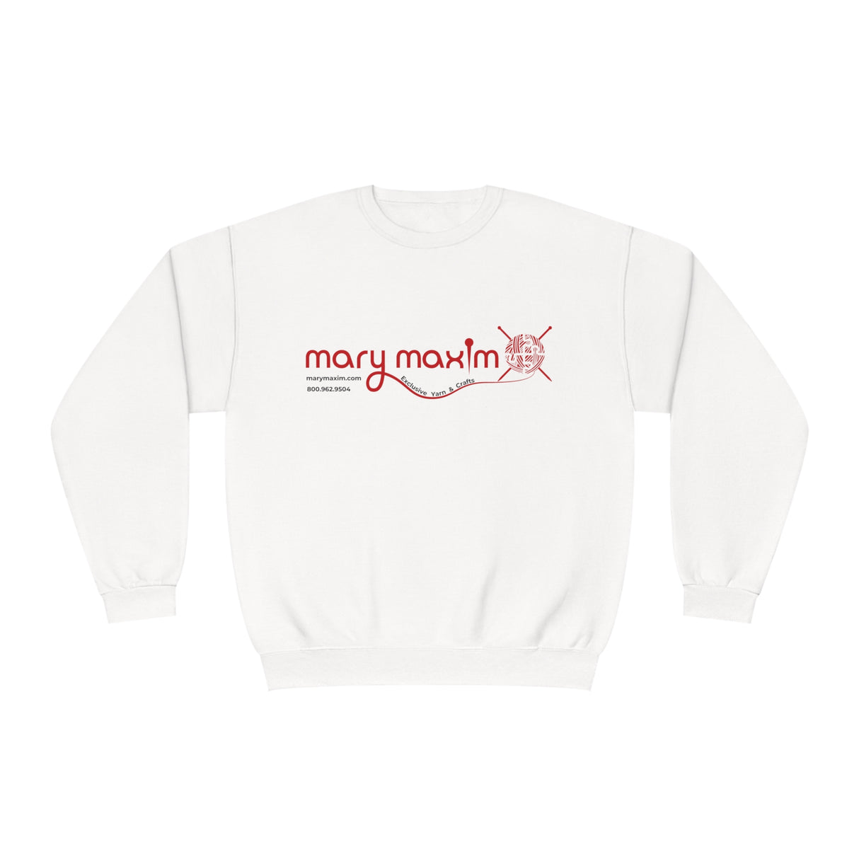 Mary Maxim Crewneck Sweatshirt - Red Logo - Unisex