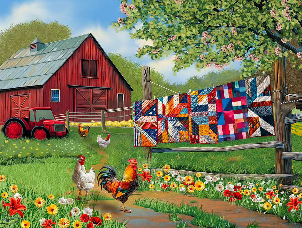 Quilts on the Farm Jigsaw Puzzle