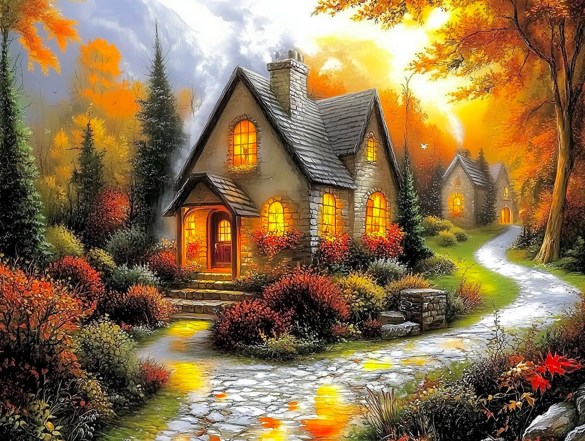 Country Cottage Jigsaw Puzzle