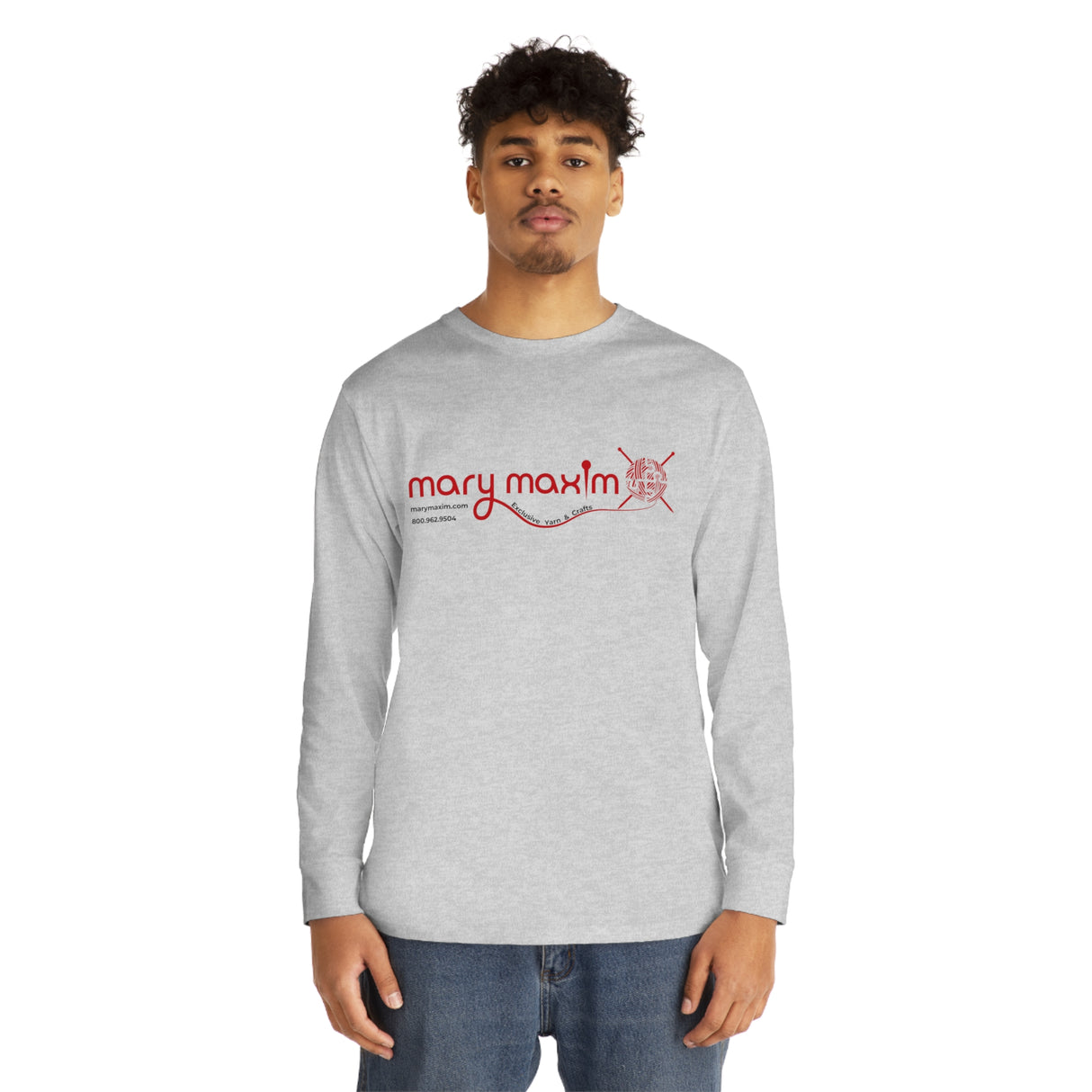 Mary Maxim Long Sleeve Tee - Red Logo - Unisex