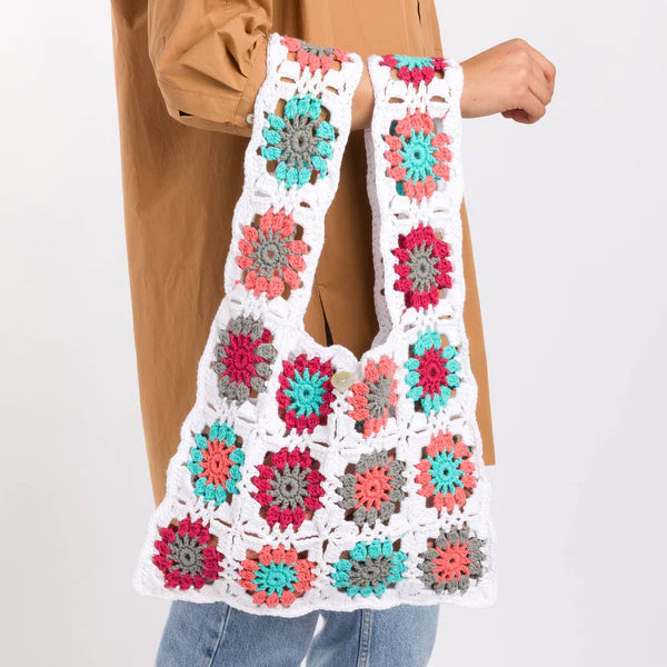 Free Lily Crochet Radiant Motifs Tote Bag Pattern