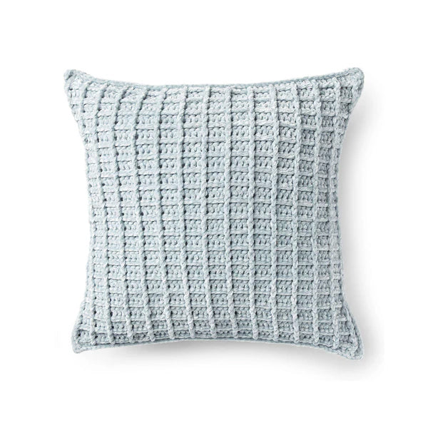 Free Bernat Velvet Waffle Crochet Pillow Pattern