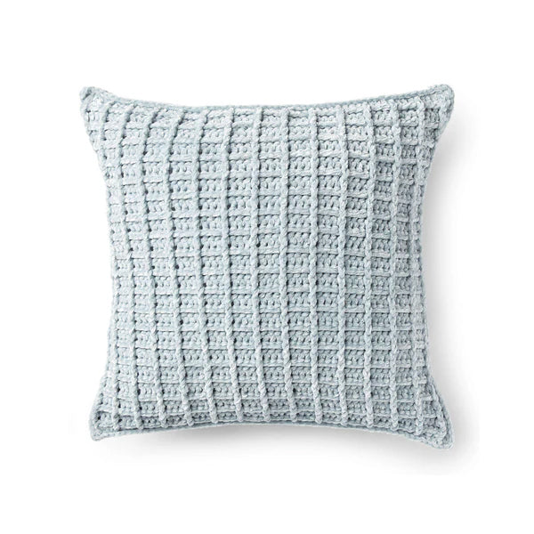 Patrón de almohada de crochet tipo gofre de terciopelo Bernat gratis
