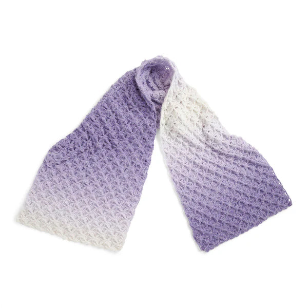 Patrón de chal de crochet de flores bonitas de Caron gratis