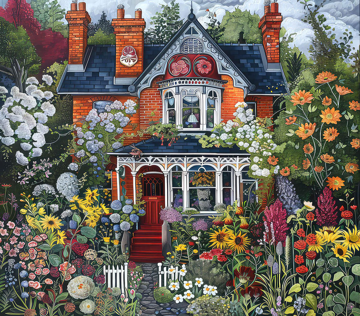 Garden Cottage Jigsaw Puzzle